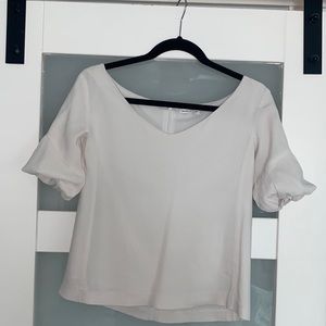 White ruffle sleeve Club Monaco Blouse size 0